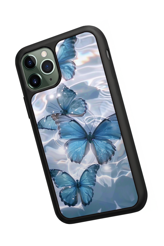 iPhone 11 Pro Uyumlu Kelebek Tasarımlı Glossy Premium Kılıf