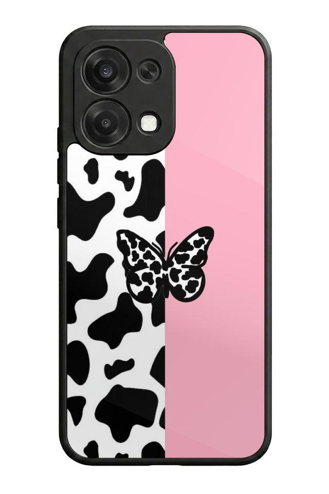 Oppo A6 Pro Uyumlu Kelebek Tasarımlı Glossy Premium Kılıf