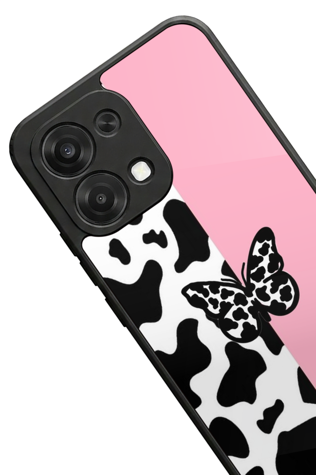 Oppo A6 Pro Uyumlu Kelebek Tasarımlı Glossy Premium Kılıf