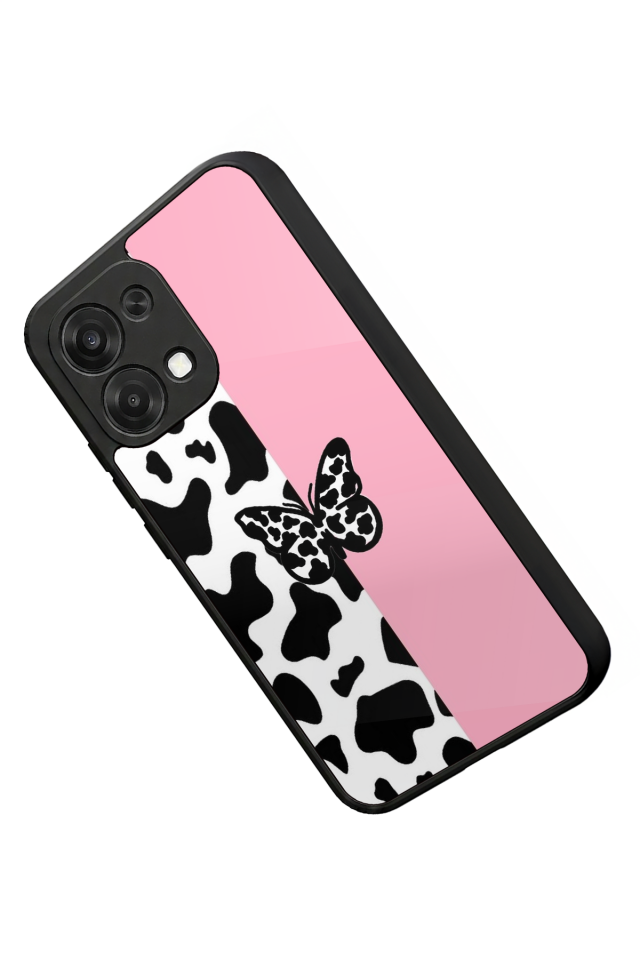 Oppo A6 Pro Uyumlu Kelebek Tasarımlı Glossy Premium Kılıf