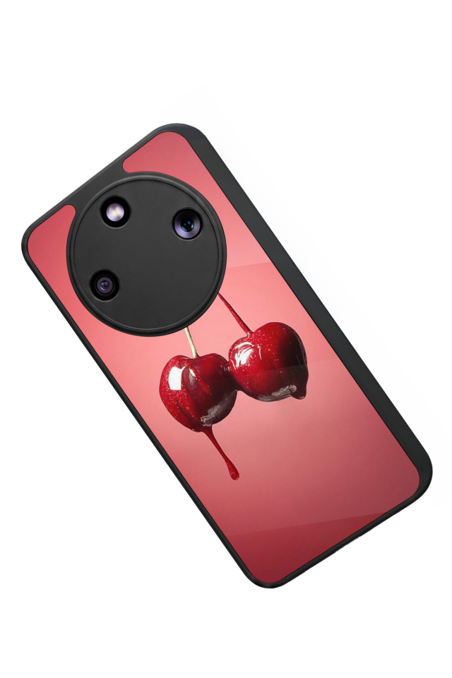 Honor Magic 8 Lite Uyumlu Kiraz Tasarımlı Glossy Premium Kılıf
