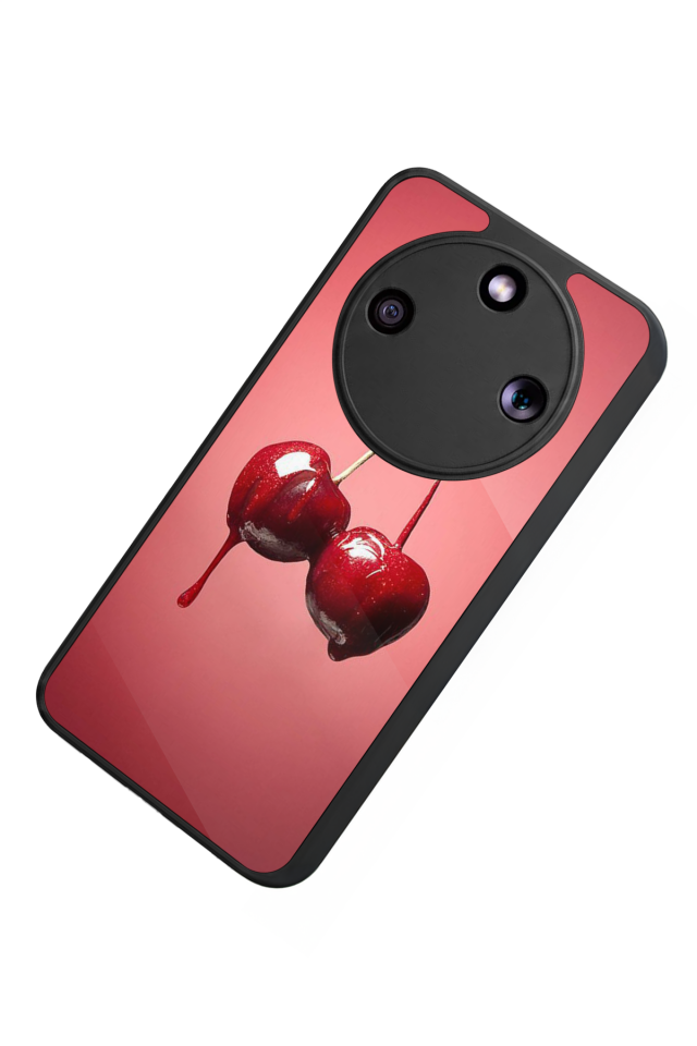 Honor Magic 8 Lite Uyumlu Kiraz Tasarımlı Glossy Premium Kılıf
