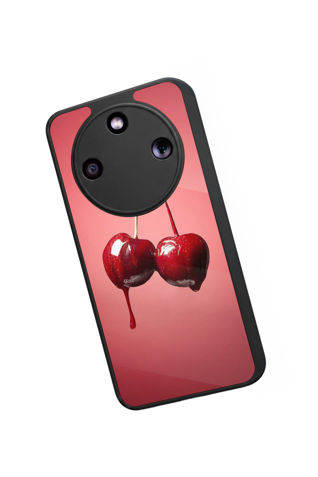 Honor Magic 8 Lite Uyumlu Kiraz Tasarımlı Glossy Premium Kılıf