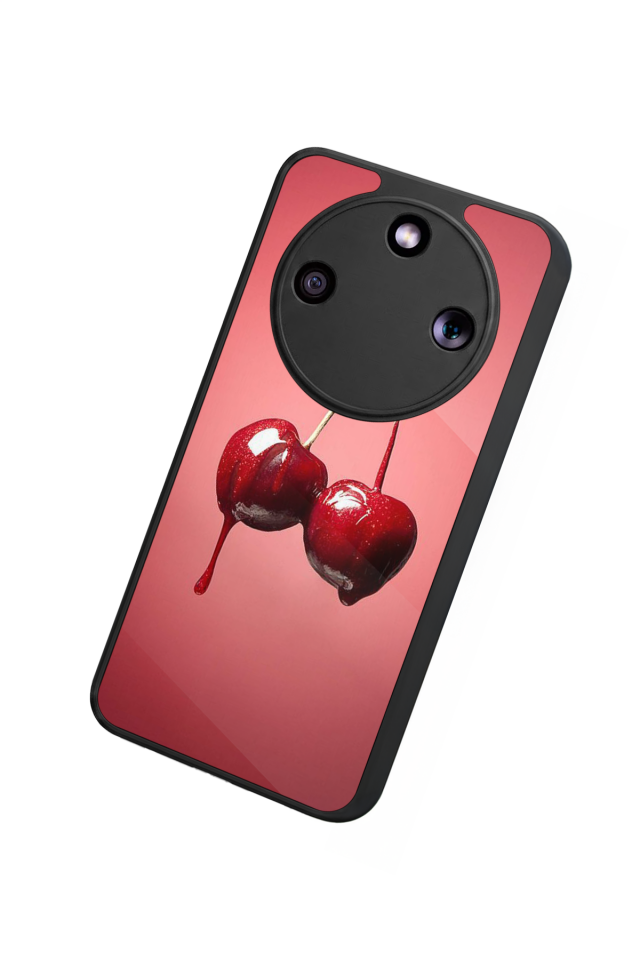 Honor Magic 8 Lite Uyumlu Kiraz Tasarımlı Glossy Premium Kılıf