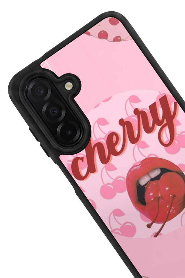 Samsung Galaxy A36 Uyumlu Kiraz Tasarımlı Glossy Premium Kılıf