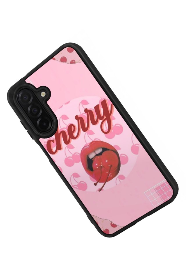 Samsung Galaxy A36 Uyumlu Kiraz Tasarımlı Glossy Premium Kılıf