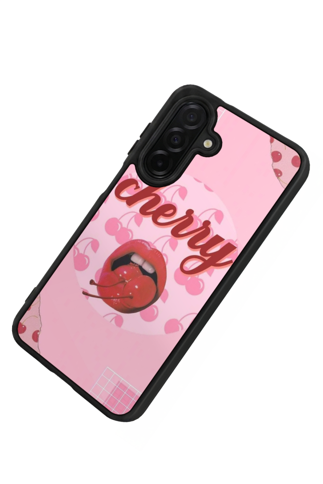 Samsung Galaxy A36 Uyumlu Kiraz Tasarımlı Glossy Premium Kılıf