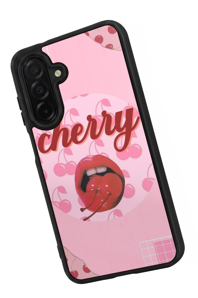 Samsung Galaxy A36 Uyumlu Kiraz Tasarımlı Glossy Premium Kılıf