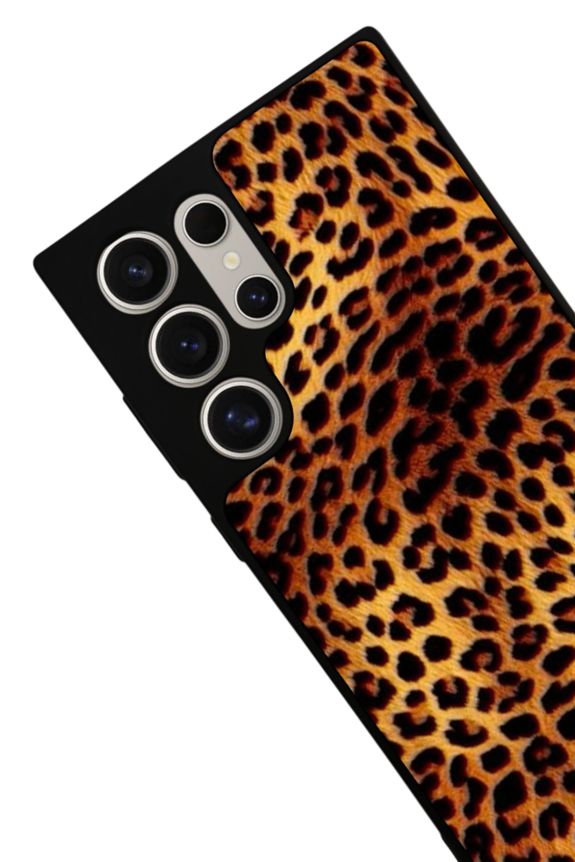 Samsung Galaxy S22 Ultra Uyumlu Leopar Tasarımlı Glossy Premium Kılıf