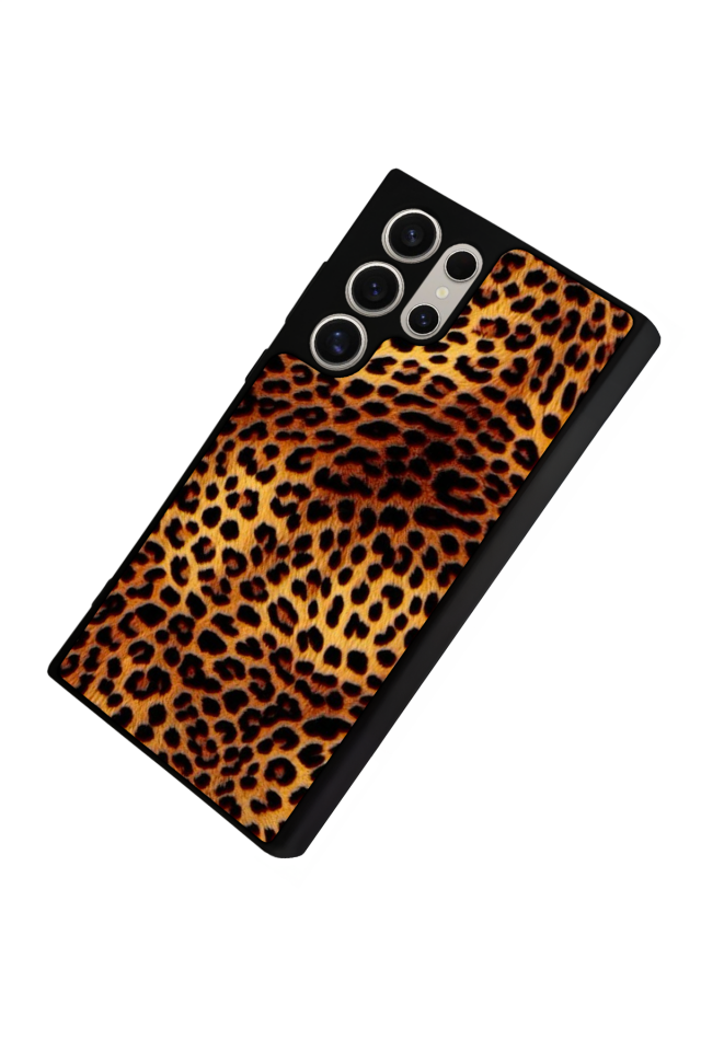 Samsung Galaxy S22 Ultra Uyumlu Leopar Tasarımlı Glossy Premium Kılıf