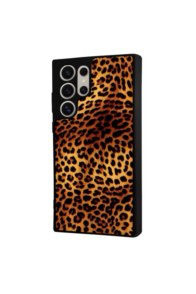 Samsung Galaxy S22 Ultra Uyumlu Leopar Tasarımlı Glossy Premium Kılıf