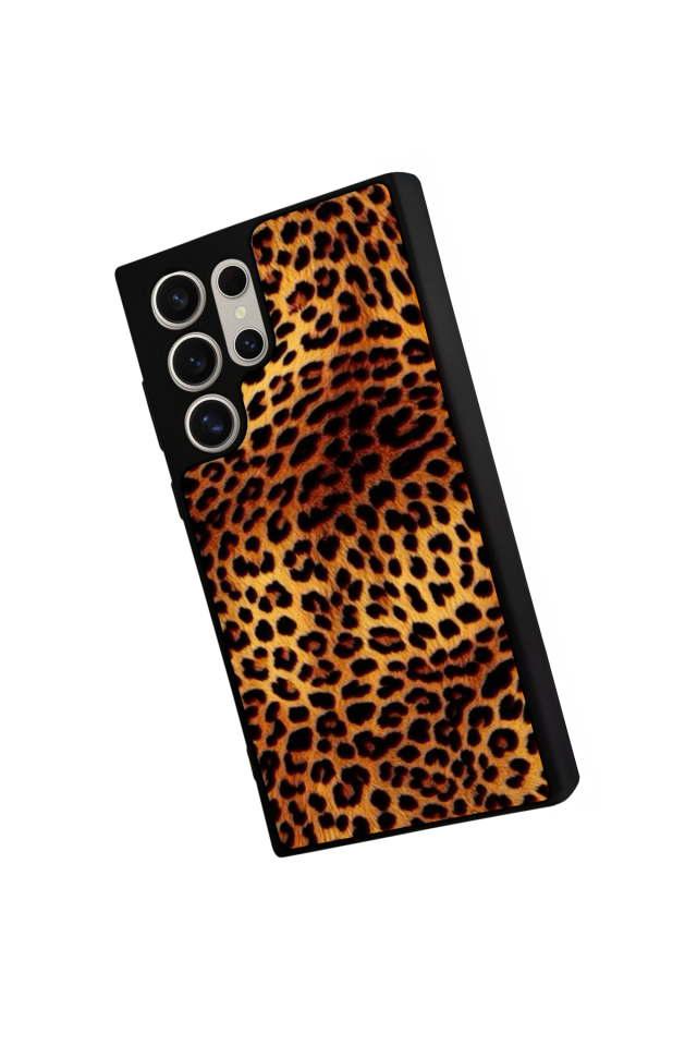 Samsung Galaxy S22 Ultra Uyumlu Leopar Tasarımlı Glossy Premium Kılıf