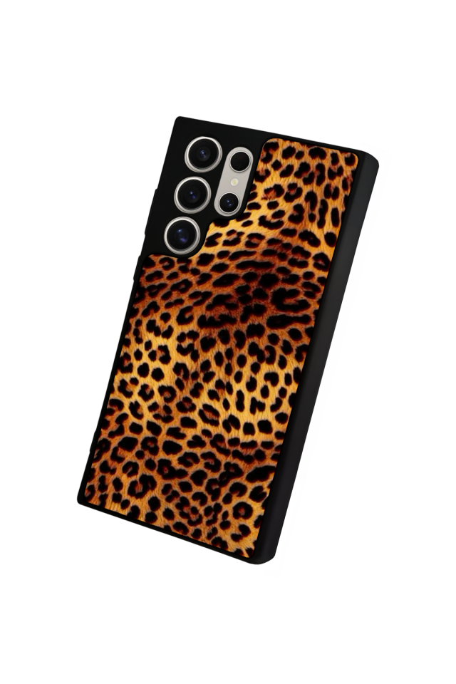 Samsung Galaxy S22 Ultra Uyumlu Leopar Tasarımlı Glossy Premium Kılıf