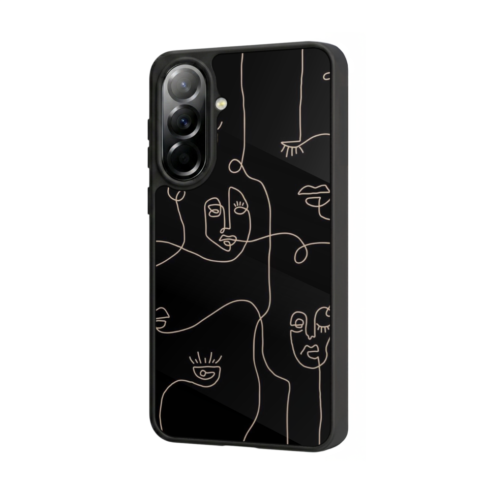 Samsung Galaxy A57 Uyumlu Line Art Tasarımlı Glossy Premium Kılıf