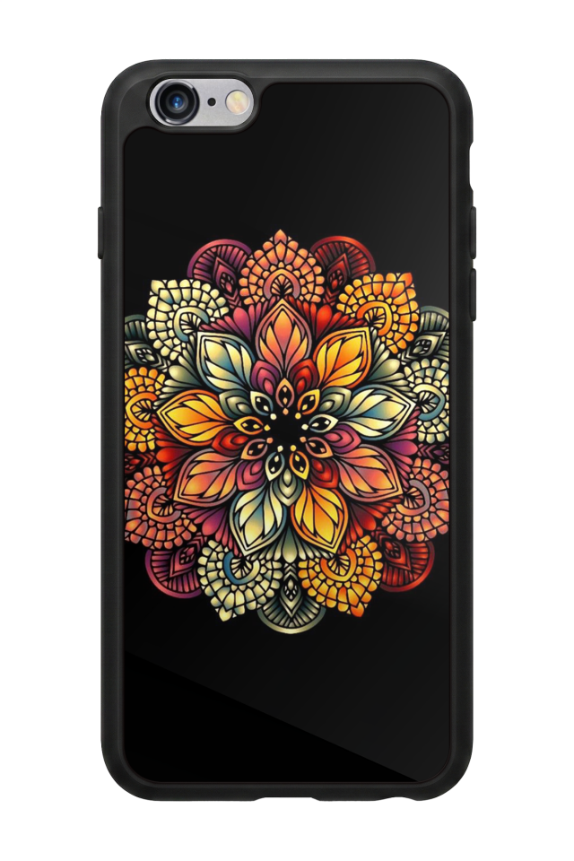 iPhone 6s Plus Uyumlu Mandala Tasarımlı Glossy Premium Kılıf