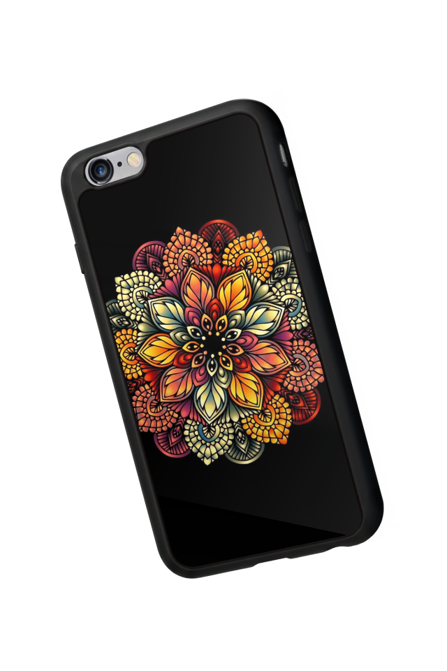 iPhone 6s Plus Uyumlu Mandala Tasarımlı Glossy Premium Kılıf