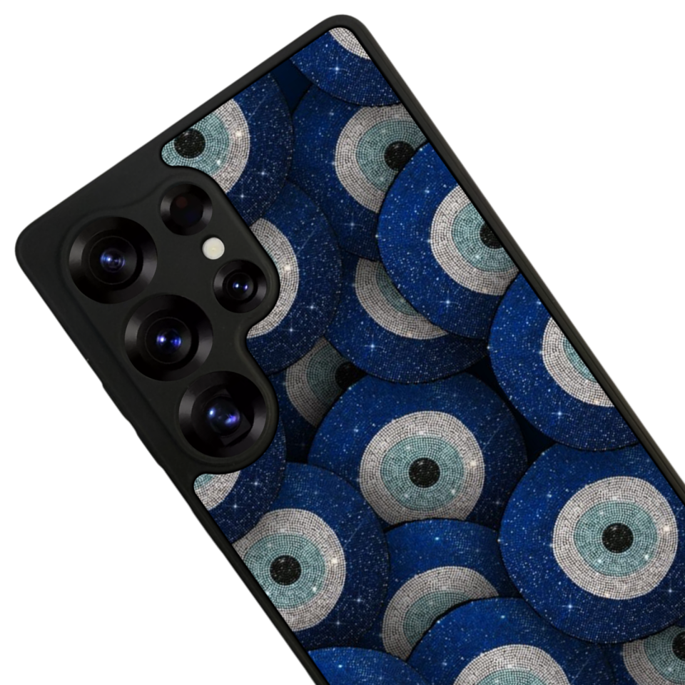 Samsung Galaxy S25 Ultra Uyumlu Nazar Tasarımlı Glossy Premium Kılıf