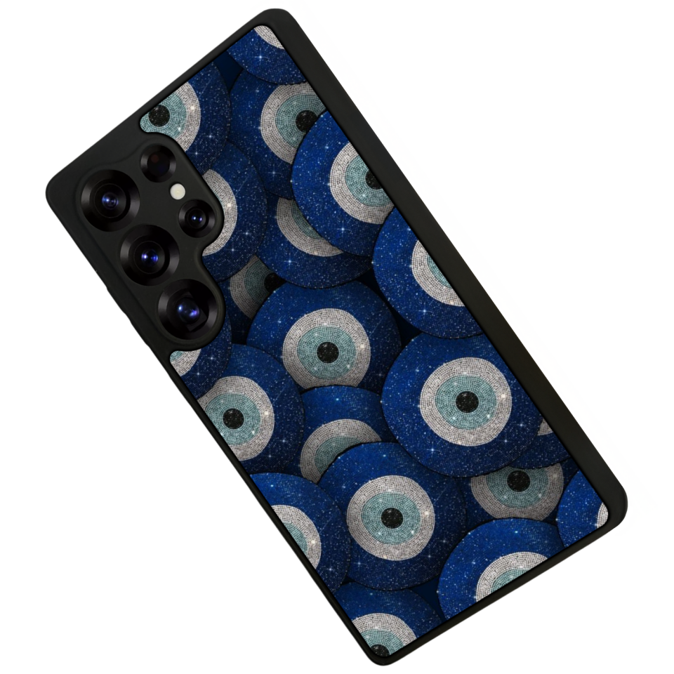 Samsung Galaxy S25 Ultra Uyumlu Nazar Tasarımlı Glossy Premium Kılıf