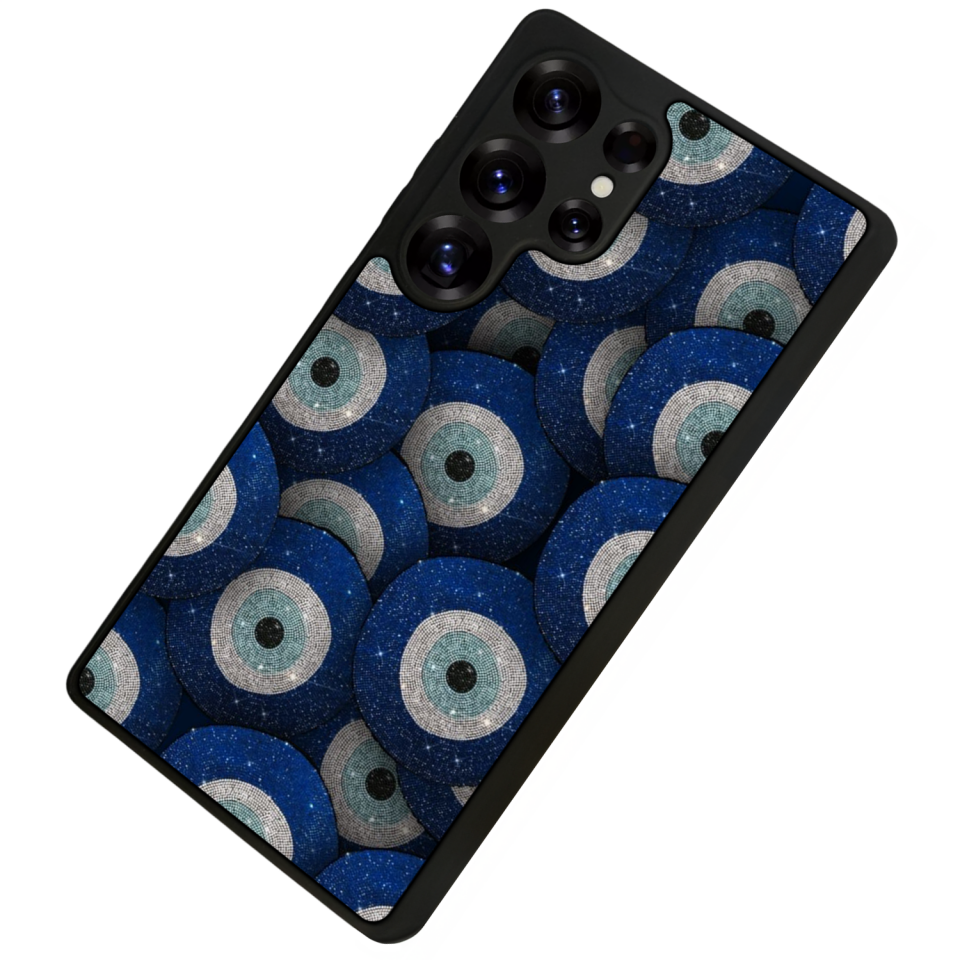 Samsung Galaxy S25 Ultra Uyumlu Nazar Tasarımlı Glossy Premium Kılıf