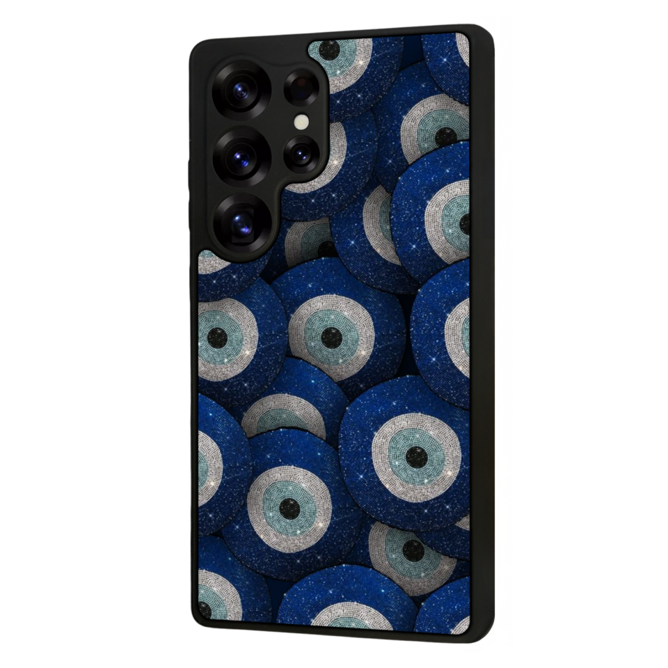 Samsung Galaxy S25 Ultra Uyumlu Nazar Tasarımlı Glossy Premium Kılıf