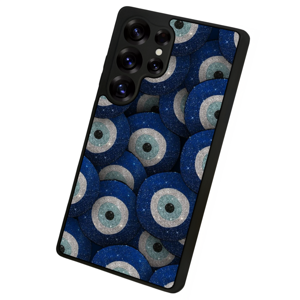 Samsung Galaxy S25 Ultra Uyumlu Nazar Tasarımlı Glossy Premium Kılıf