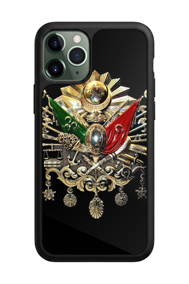 iPhone 11 Pro Max Uyumlu Osmanli Tugrasi Tasarımlı Glossy Premium Kılıf