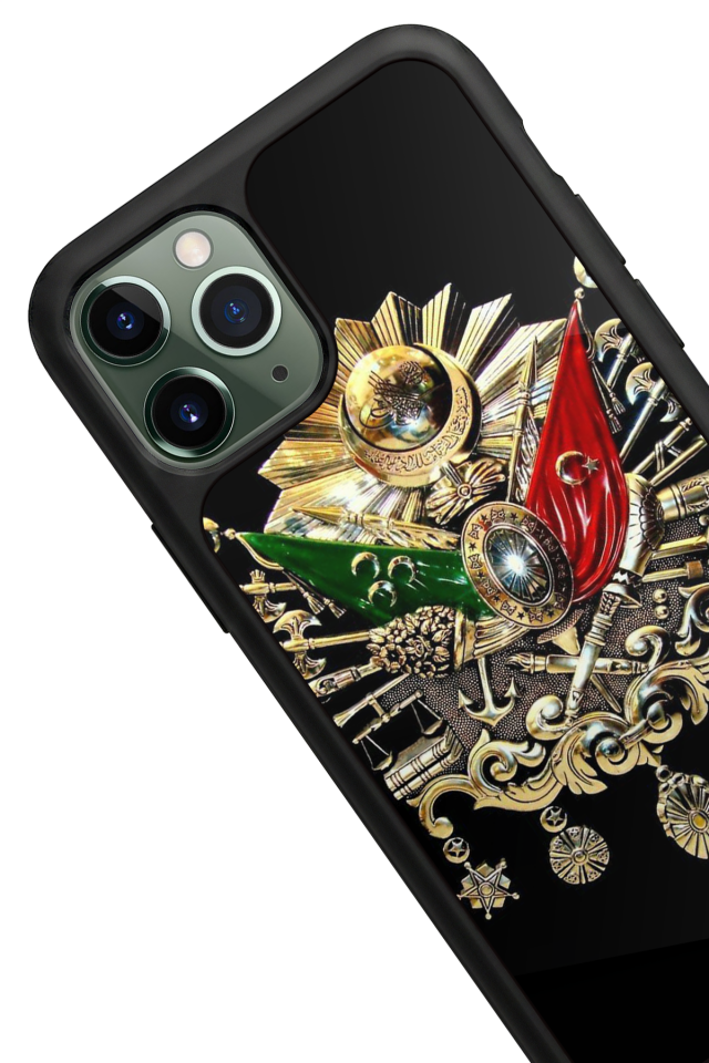 iPhone 11 Pro Max Uyumlu Osmanli Tugrasi Tasarımlı Glossy Premium Kılıf