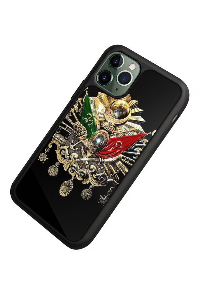 iPhone 11 Pro Max Uyumlu Osmanli Tugrasi Tasarımlı Glossy Premium Kılıf