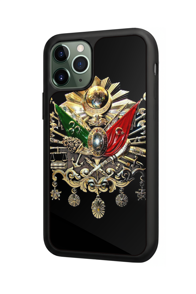 iPhone 11 Pro Max Uyumlu Osmanli Tugrasi Tasarımlı Glossy Premium Kılıf