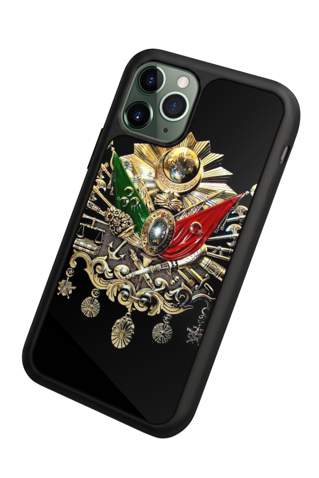 iPhone 11 Pro Max Uyumlu Osmanli Tugrasi Tasarımlı Glossy Premium Kılıf