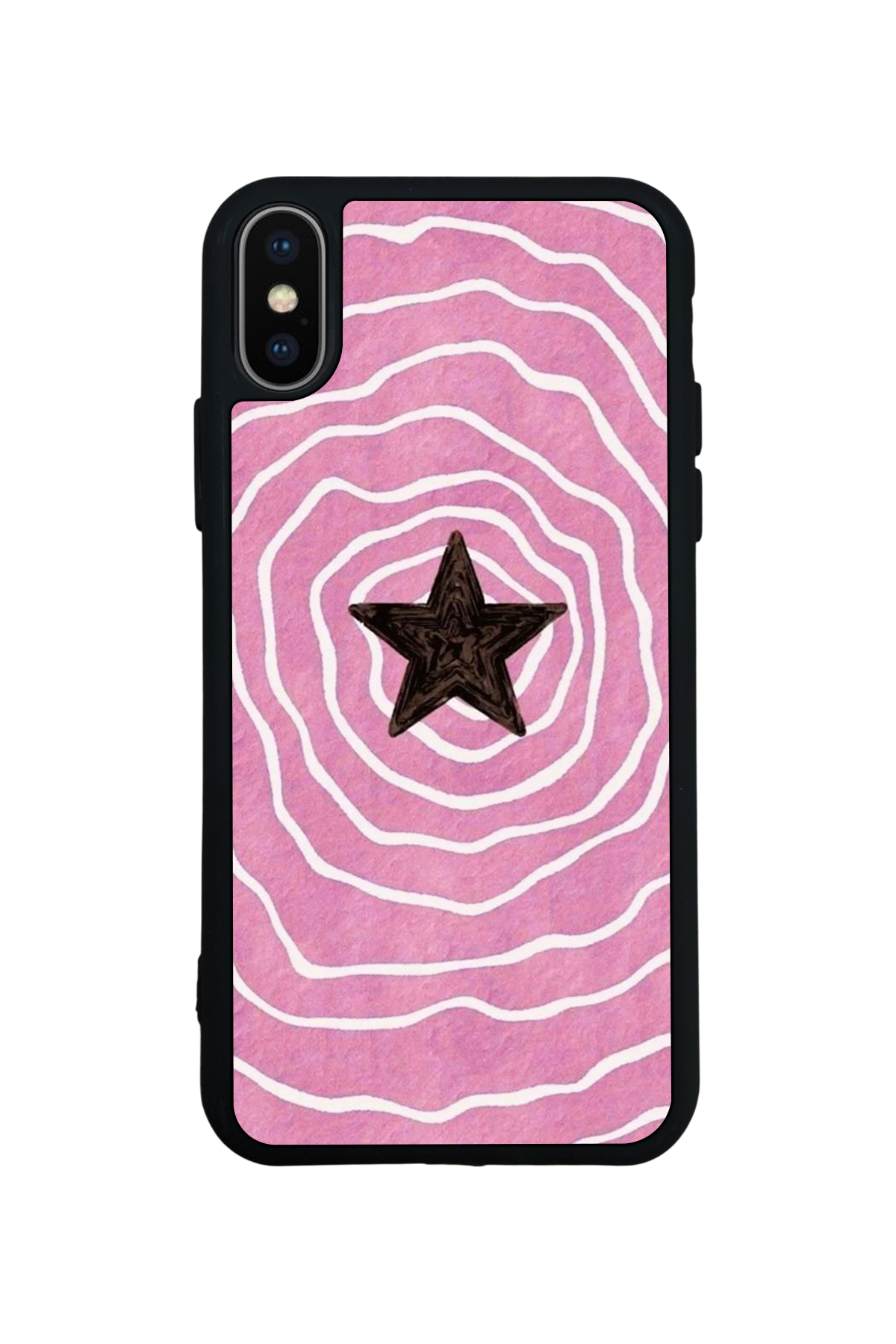 iPhone X/ XS Uyumlu Retro Yildizlar Tasarımlı Glossy Premium Kılıf