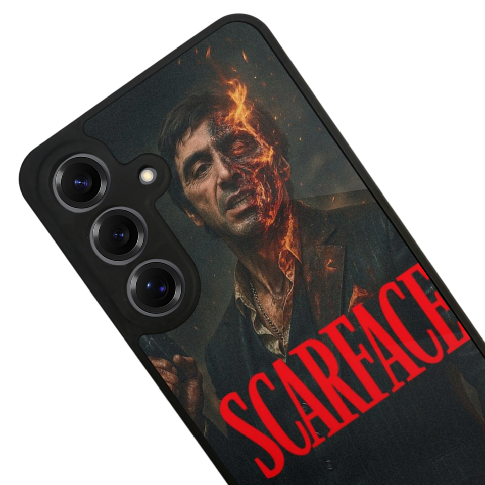 Samsung Galaxy S25 Uyumlu Scarface Tasarımlı Glossy Premium Kılıf
