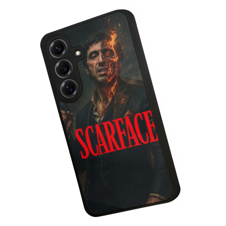 Samsung Galaxy S25 Uyumlu Scarface Tasarımlı Glossy Premium Kılıf