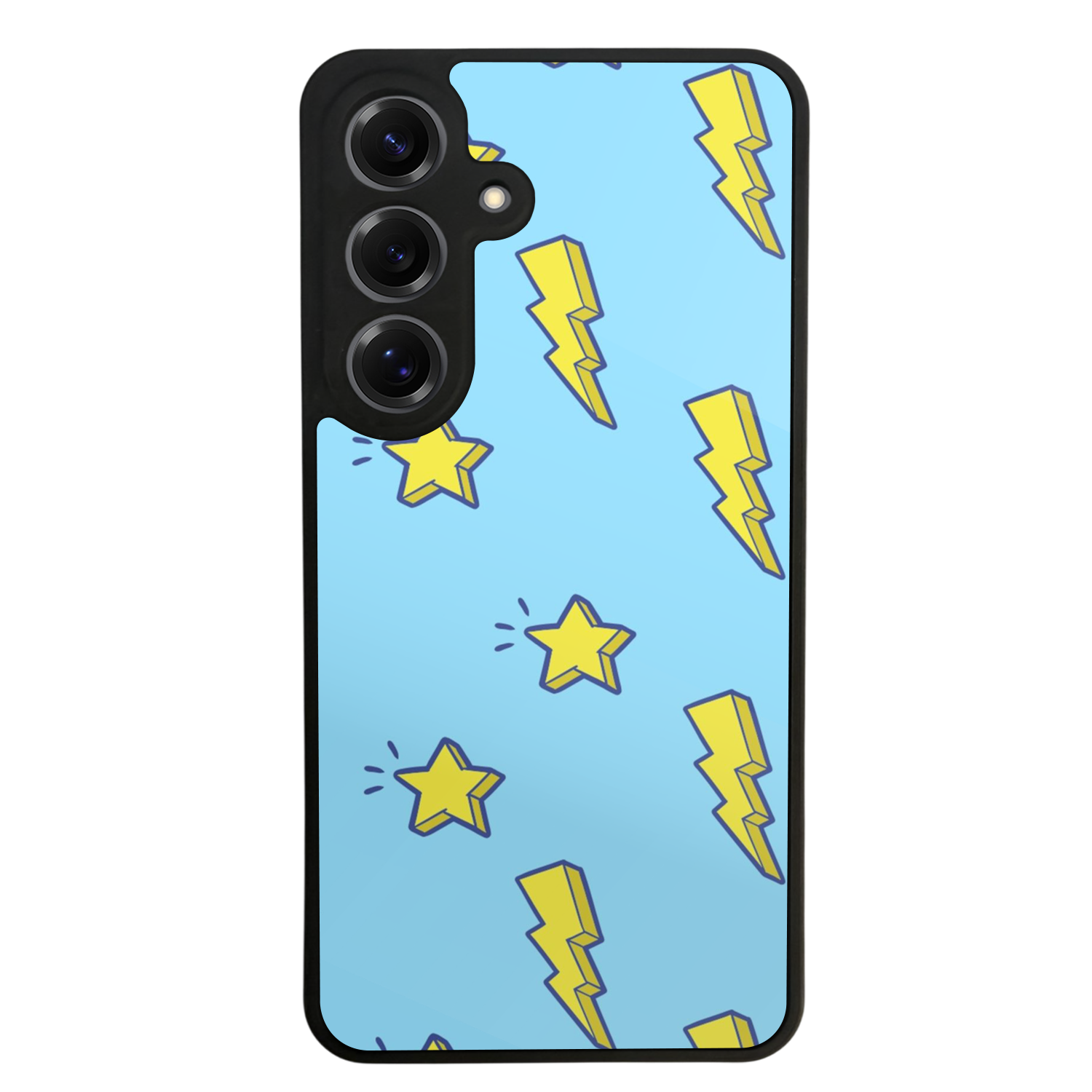 Samsung Galaxy S25 Uyumlu Simsek Tasarımlı Glossy Premium Kılıf