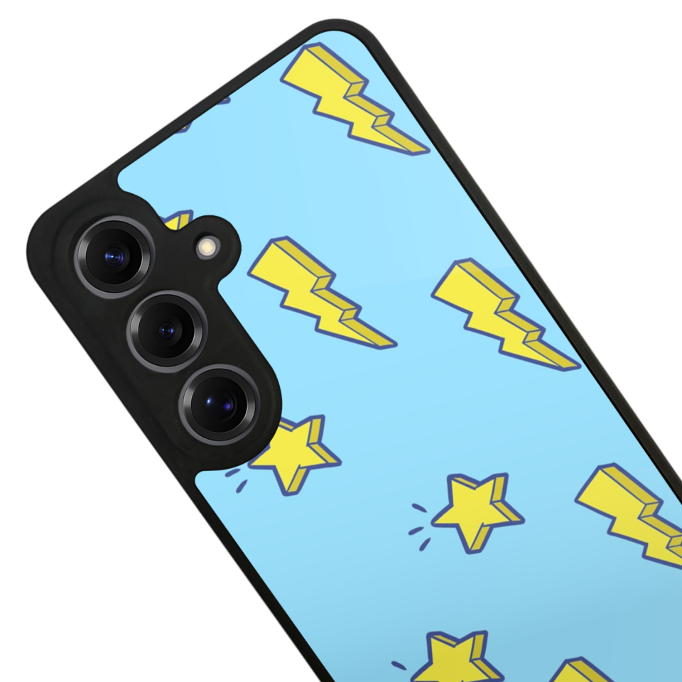 Samsung Galaxy S25 Uyumlu Simsek Tasarımlı Glossy Premium Kılıf