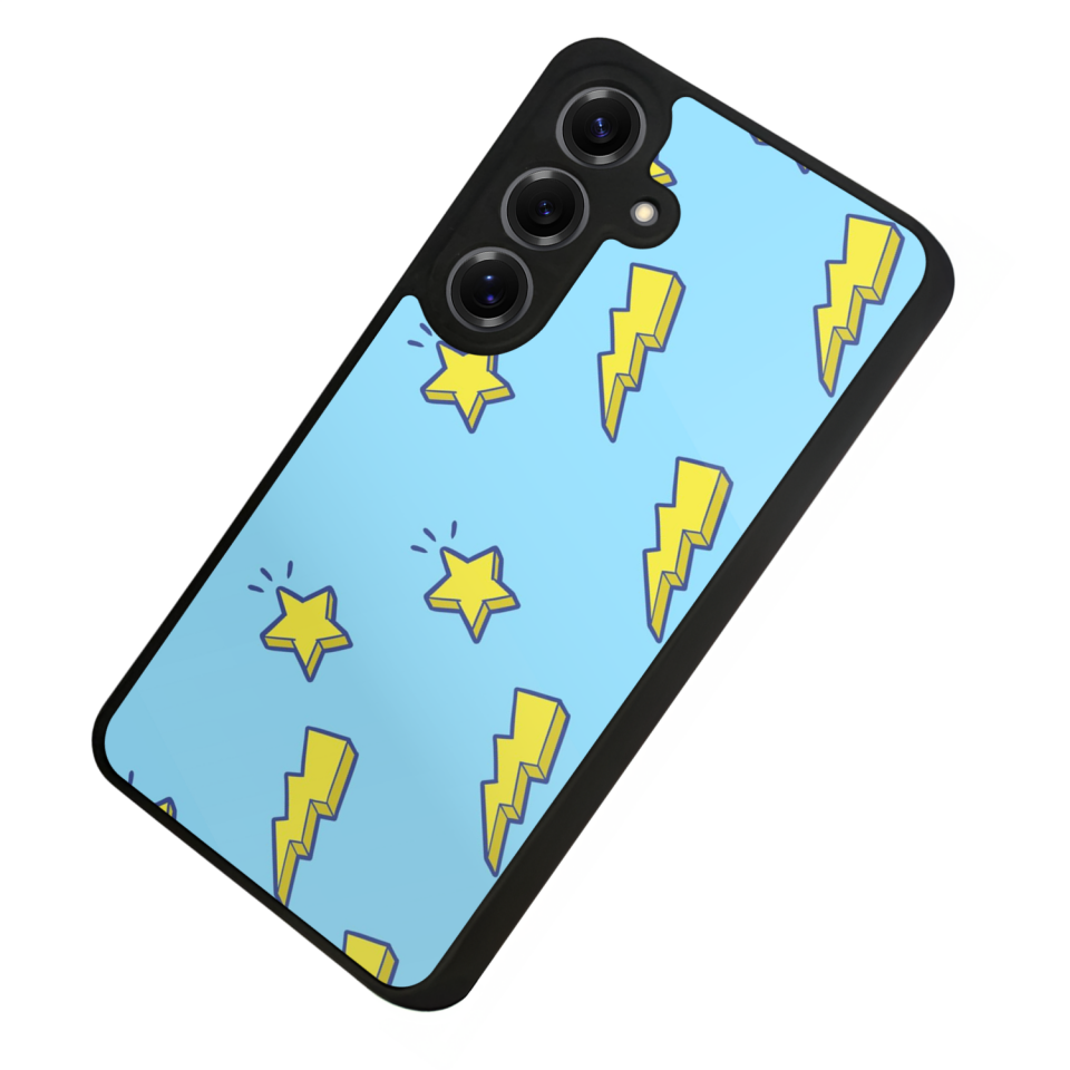 Samsung Galaxy S25 Uyumlu Simsek Tasarımlı Glossy Premium Kılıf