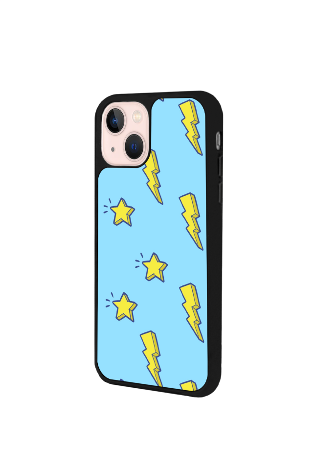 iPhone 13/14 Uyumlu Simsek Tasarımlı Glossy Premium Kılıf