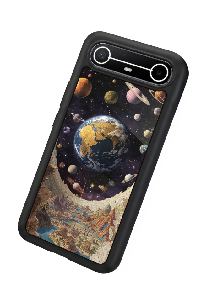 Tecno Spark Slim 5G Uyumlu Uzay Tasarımlı Glossy Premium Kılıf