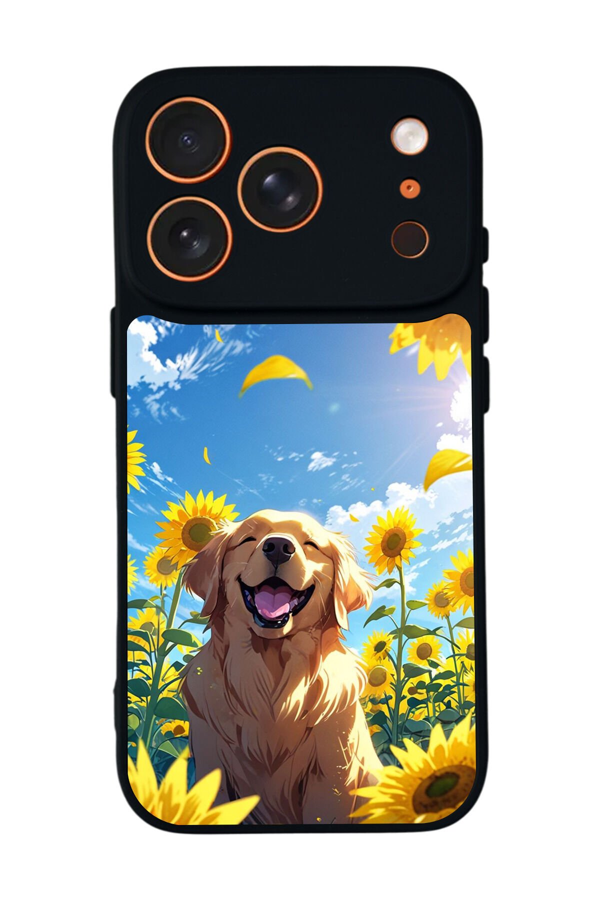 iPhone 17 Pro Uyumlu Golden Kopek Tasarımlı Glossy Premium Kılıf