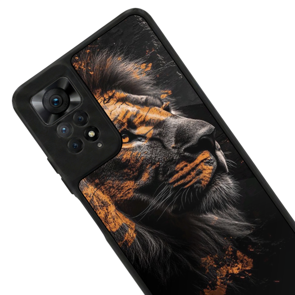 Xiaomi Redmi Note 12 Pro Uyumlu Aslan Tasarımlı Glossy Premium Kılıf