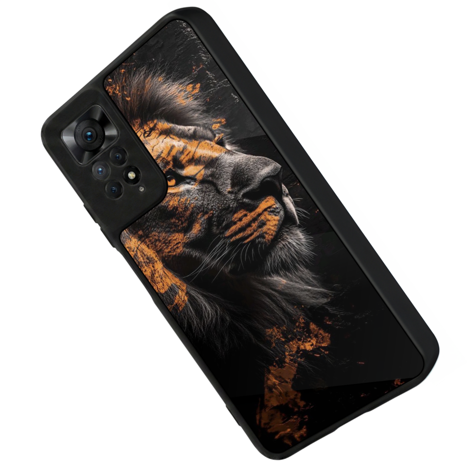 Xiaomi Redmi Note 12 Pro Uyumlu Aslan Tasarımlı Glossy Premium Kılıf