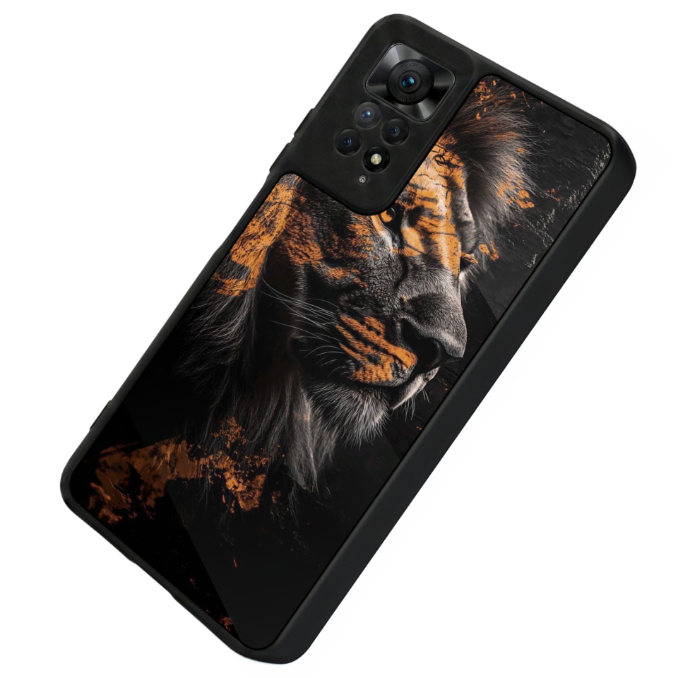Xiaomi Redmi Note 12 Pro Uyumlu Aslan Tasarımlı Glossy Premium Kılıf
