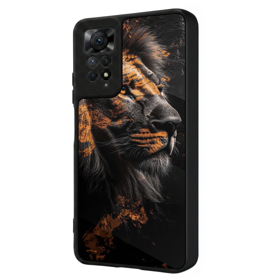 Xiaomi Redmi Note 12 Pro Uyumlu Aslan Tasarımlı Glossy Premium Kılıf