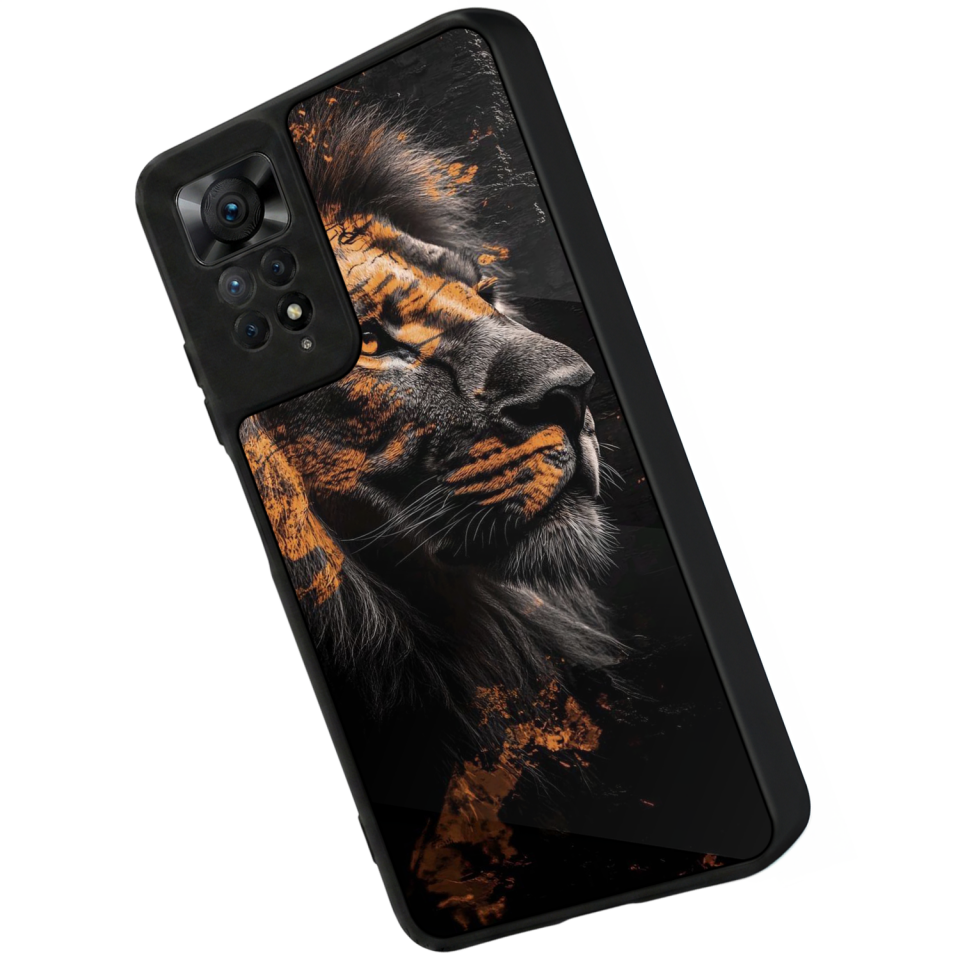 Xiaomi Redmi Note 12 Pro Uyumlu Aslan Tasarımlı Glossy Premium Kılıf