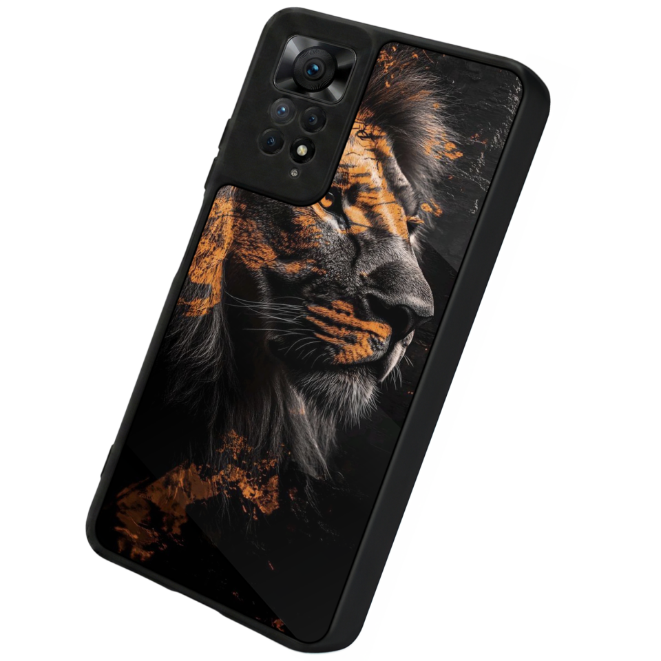 Xiaomi Redmi Note 12 Pro Uyumlu Aslan Tasarımlı Glossy Premium Kılıf