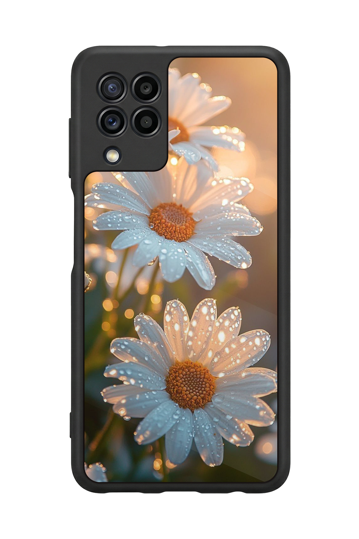 Samsung Galaxy M32 Uyumlu Cicek Tasarımlı Glossy Premium Kılıf