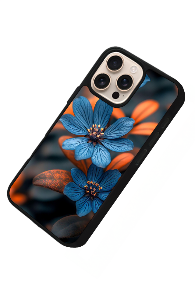 iPhone 15 Pro Max Uyumlu Cicek Tasarımlı Glossy Premium Kılıf