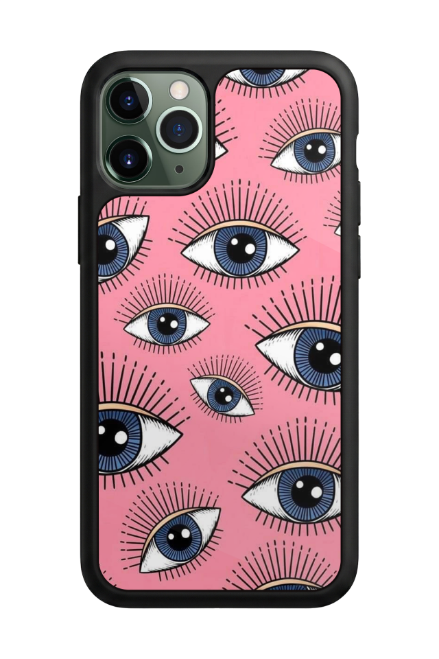 iPhone 11 Pro Max Uyumlu Göz Tasarımlı Glossy Premium Kılıf
