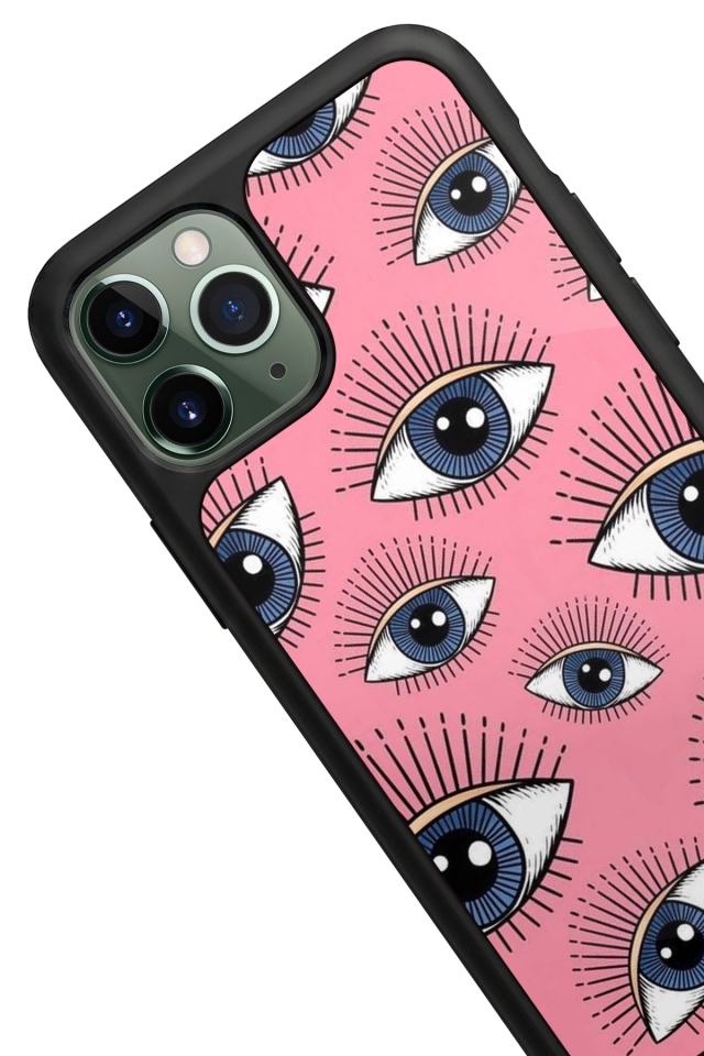 iPhone 11 Pro Max Uyumlu Göz Tasarımlı Glossy Premium Kılıf