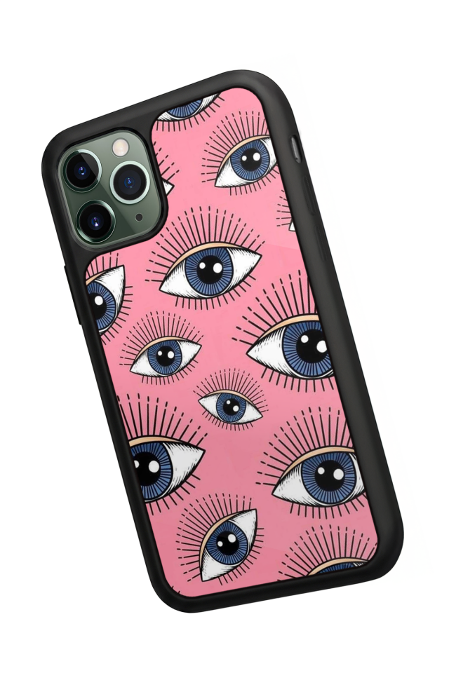 iPhone 11 Pro Max Uyumlu Göz Tasarımlı Glossy Premium Kılıf